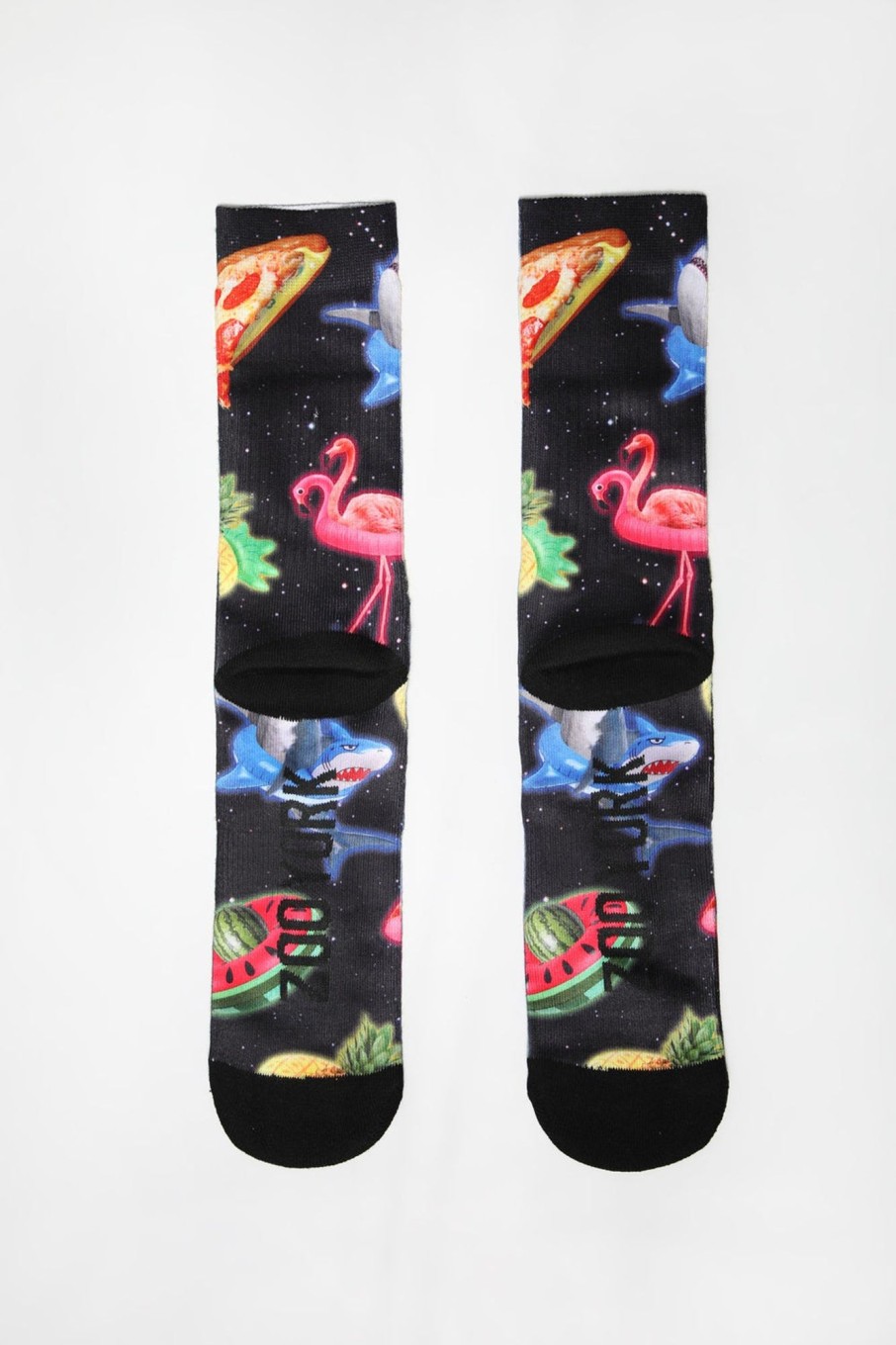 Mens Zoo York | Zoo York Mens Pool Floaties Crew Socks Black