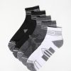 Youth Zoo York | Zoo York Youth 5-Pack Athletic Ankle Socks Black With White