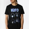 Mens West49 | Mens Kiss Four Faces T-Shirt Black