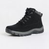 Footwear West49 | Mens Hiker Boots With Faux Fur Black