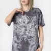 Womens Sovrn Voices | Womens Sovrn Voices Oversized Tie-Dye T-Shirt Black With White