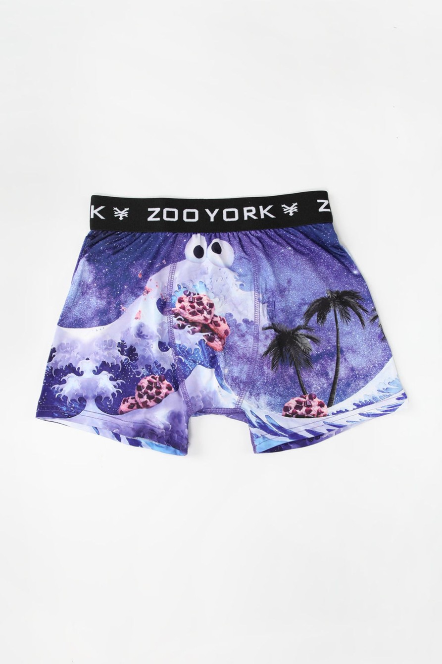 Mens Zoo York | Zoo York Mens Cookie Wave Boxer Brief Purple