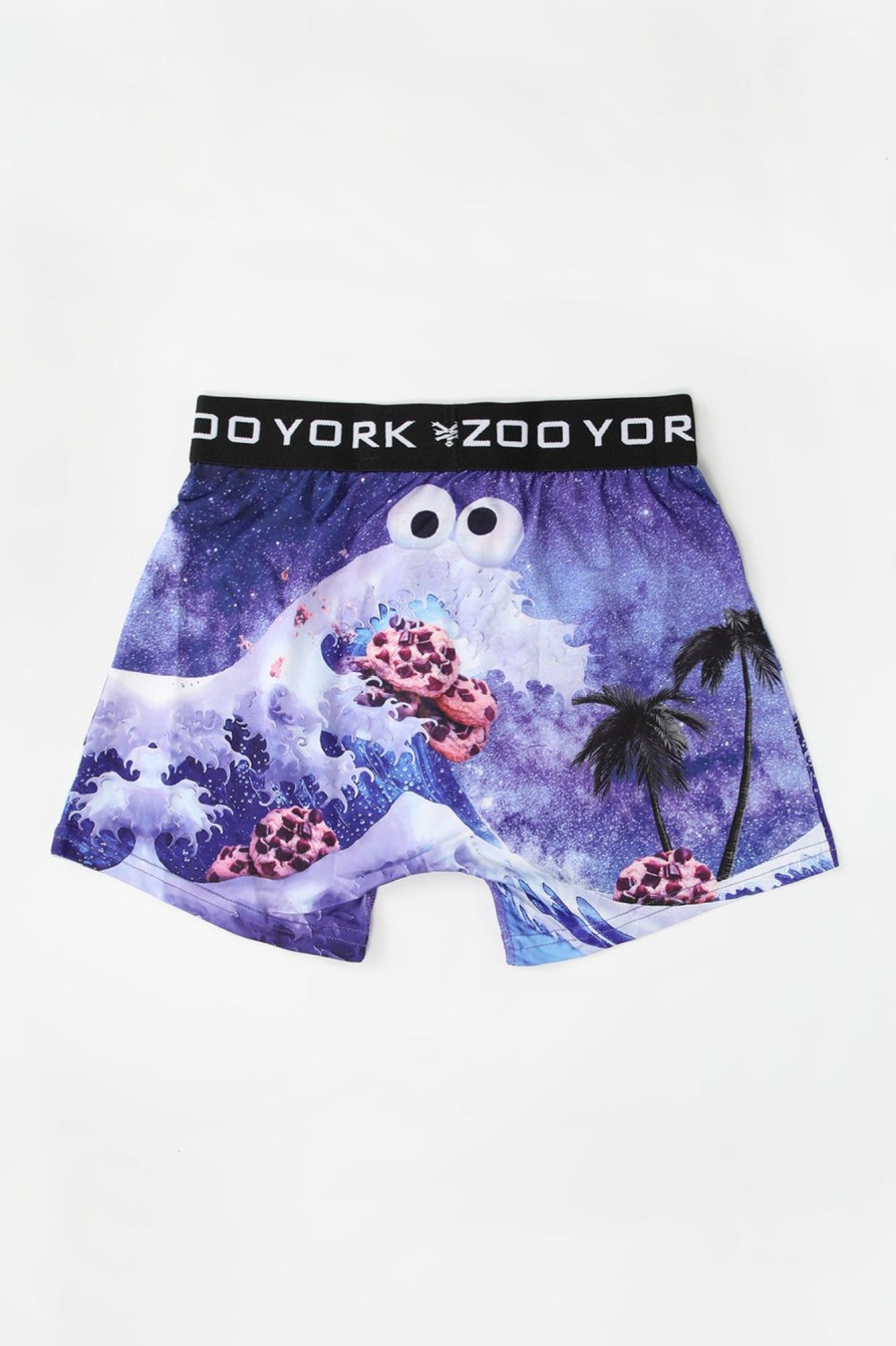 Mens Zoo York | Zoo York Mens Cookie Wave Boxer Brief Purple