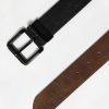 Mens Zoo York | Zoo York Mens Reversible Faux Leather Belt Black