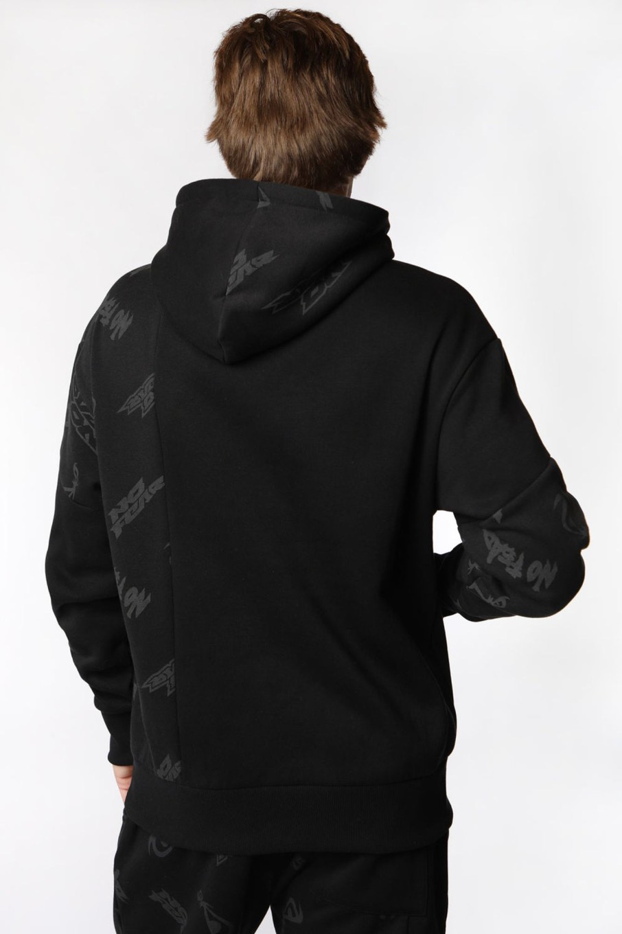 Mens No Fear | No Fear Mens Logo Print Hoodie Black