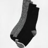 Youth West49 | West49 Youth 2-Pack Thermal Boot Socks Black With White