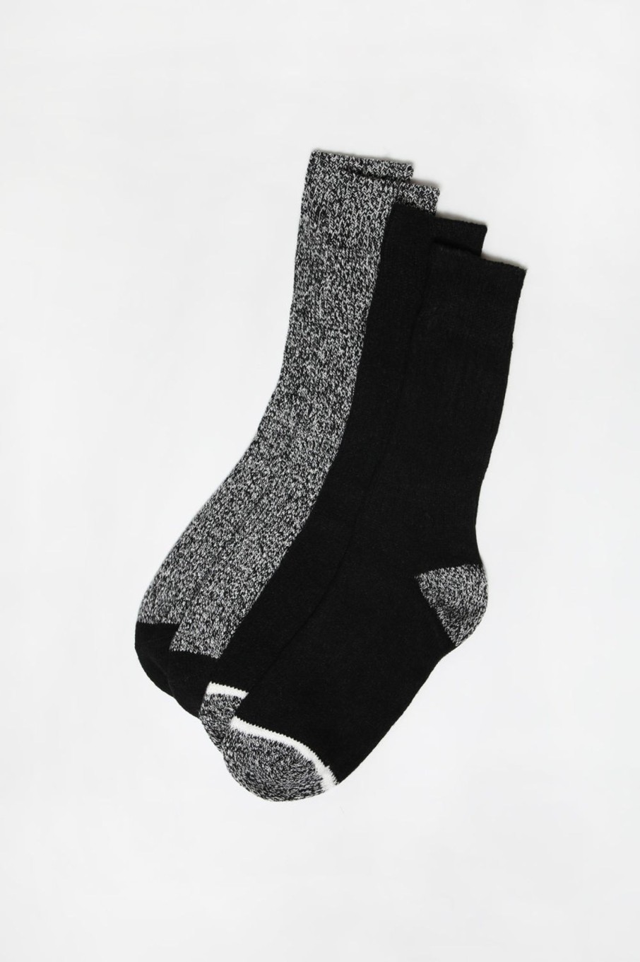 Youth West49 | West49 Youth 2-Pack Thermal Boot Socks Black With White