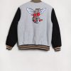 Youth No Fear | No Fear Youth Melton Varsity Jacket Light Grey