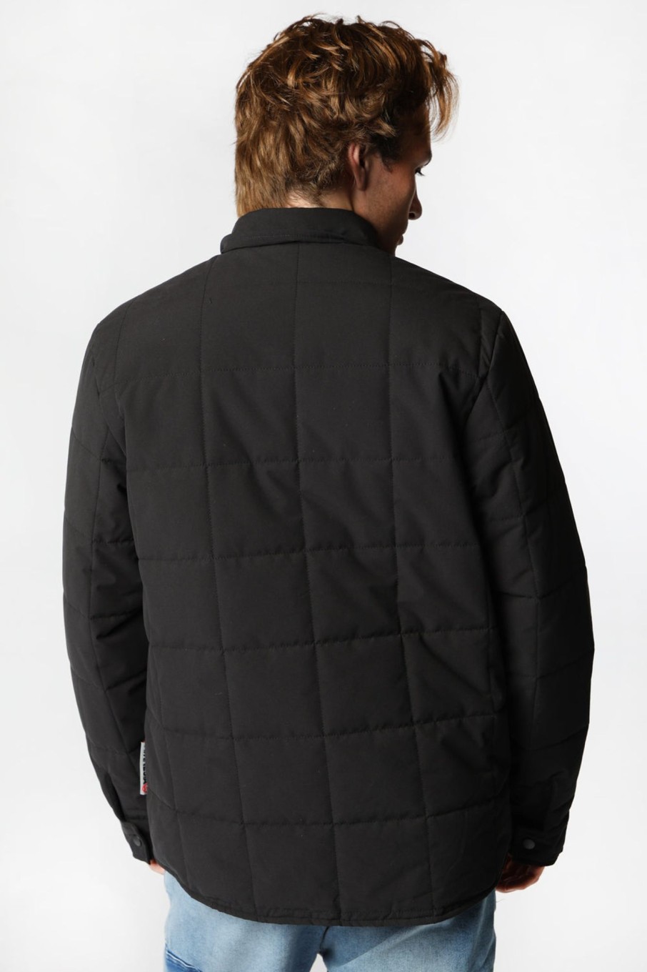 Mens Amnesia | Amnesia Offline Mens Quilted Shacket Black