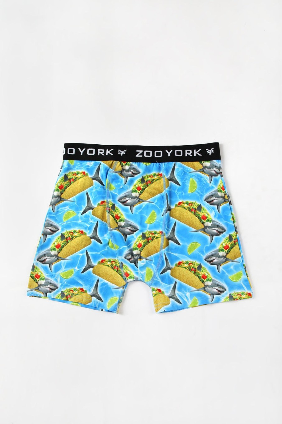 Mens Zoo York | Zoo York Mens Shark Taco Boxer Brief Light Blue