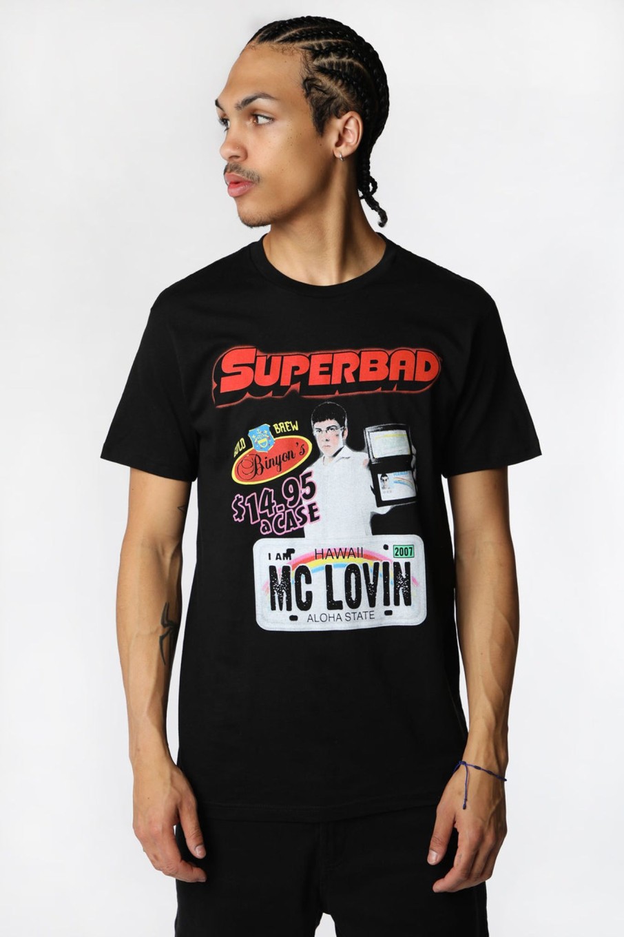 Mens West49 | Mens Superbad Mclovin' T-Shirt Black