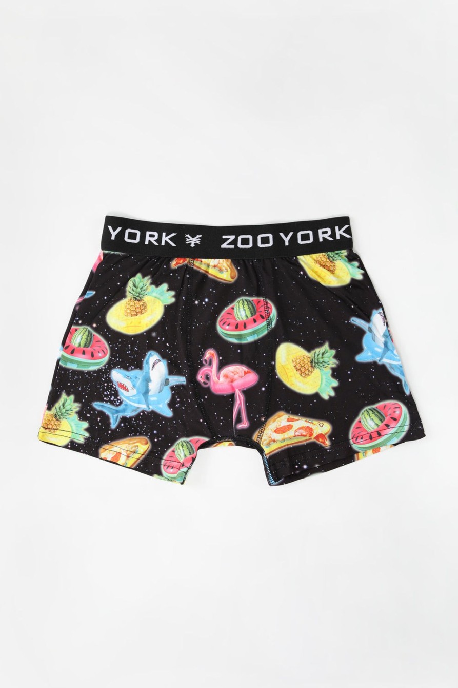 Mens Zoo York | Zoo York Mens Pool Floaties Boxer Brief Black