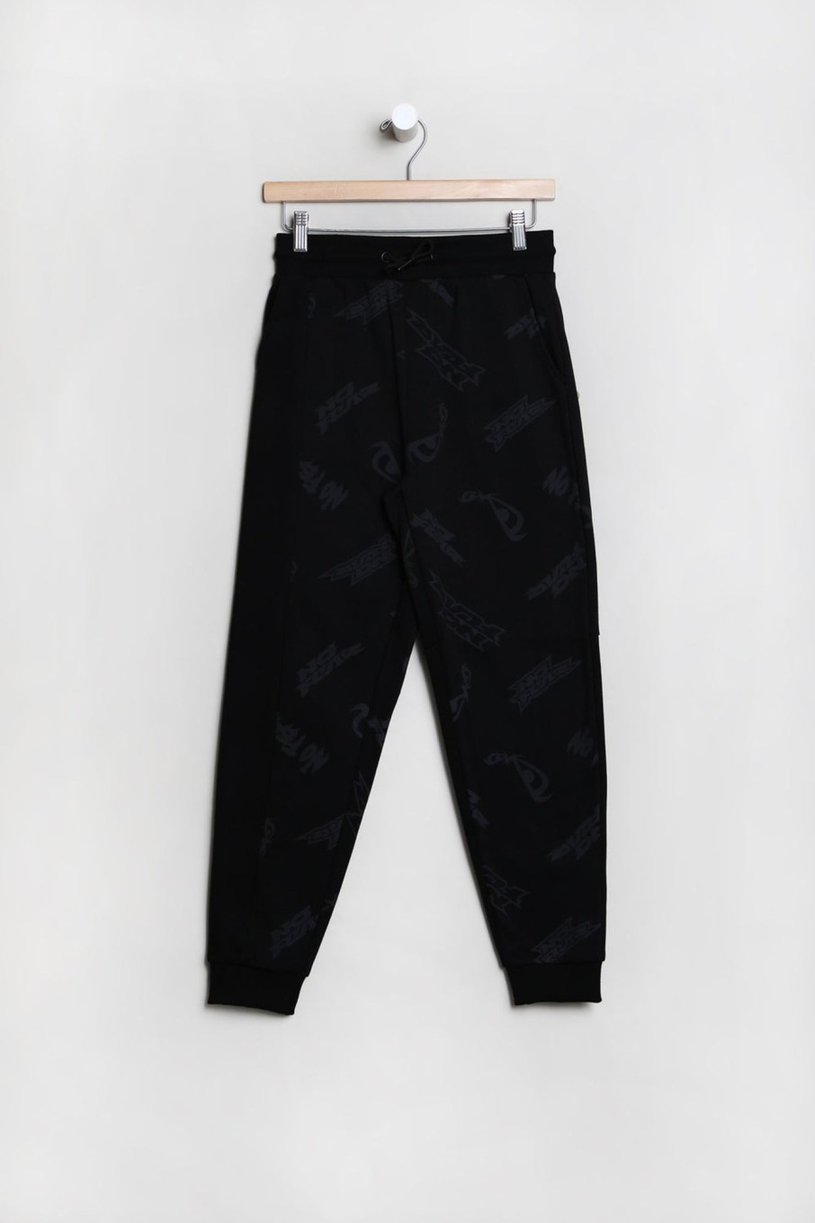 Youth No Fear | No Fear Youth Allover Logo Print Joggers Black