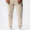 Mens Zoo York | Zoo York Mens Square Logo Fleece Jogger Natural