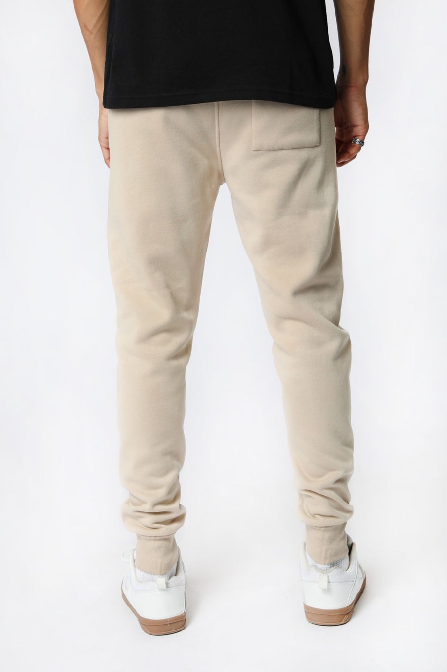 Mens Zoo York | Zoo York Mens Square Logo Fleece Jogger Natural