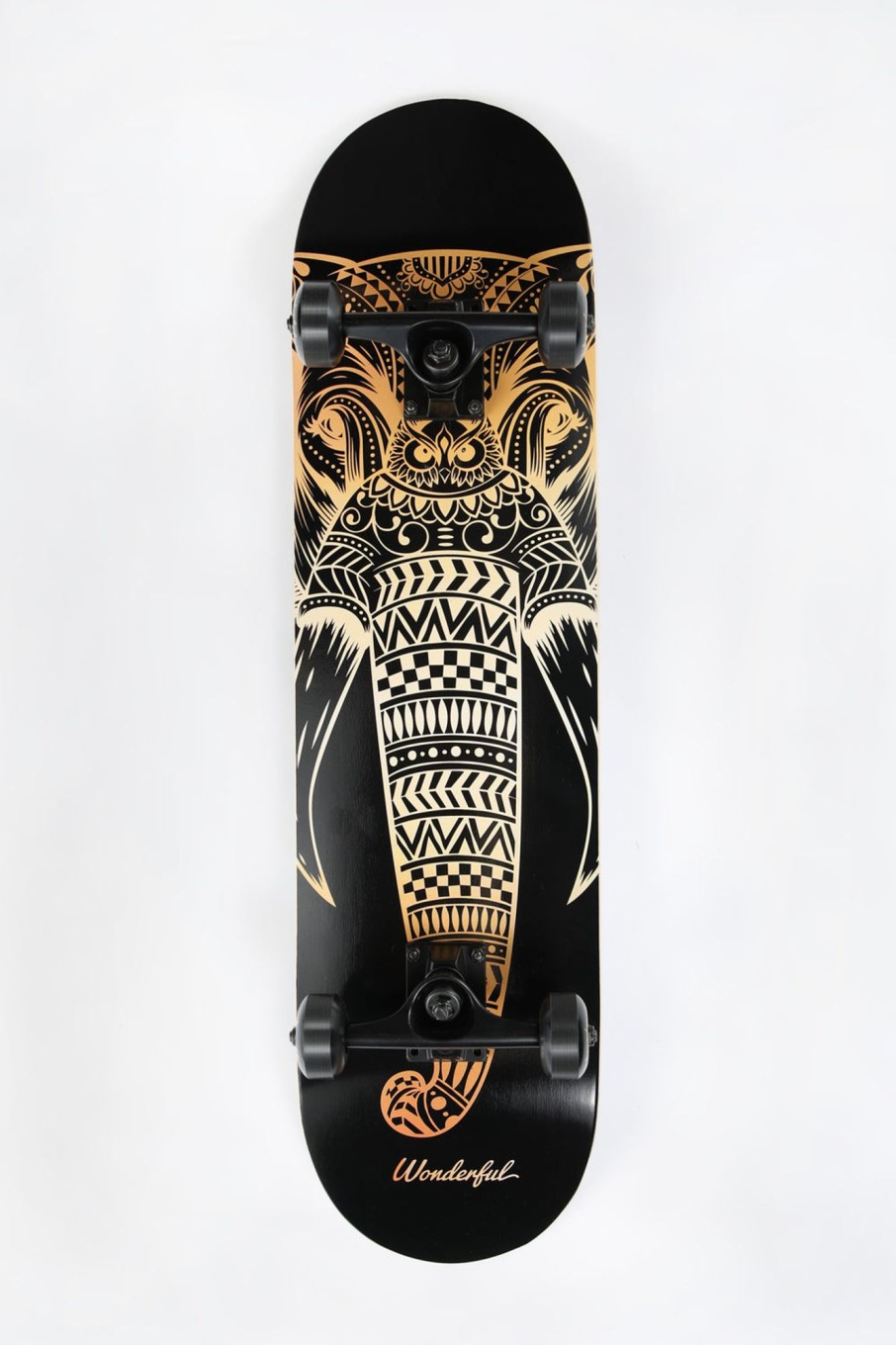 Skate Wonderful | Wonderful Elephant Skateboard 8" Gold