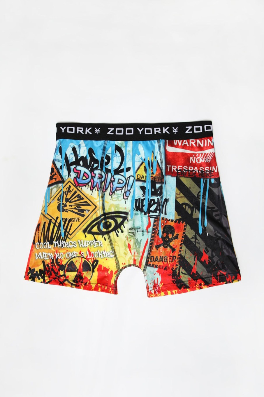 Mens Zoo York | Zoo York Mens Graffiti Signs Boxer Brief Multi