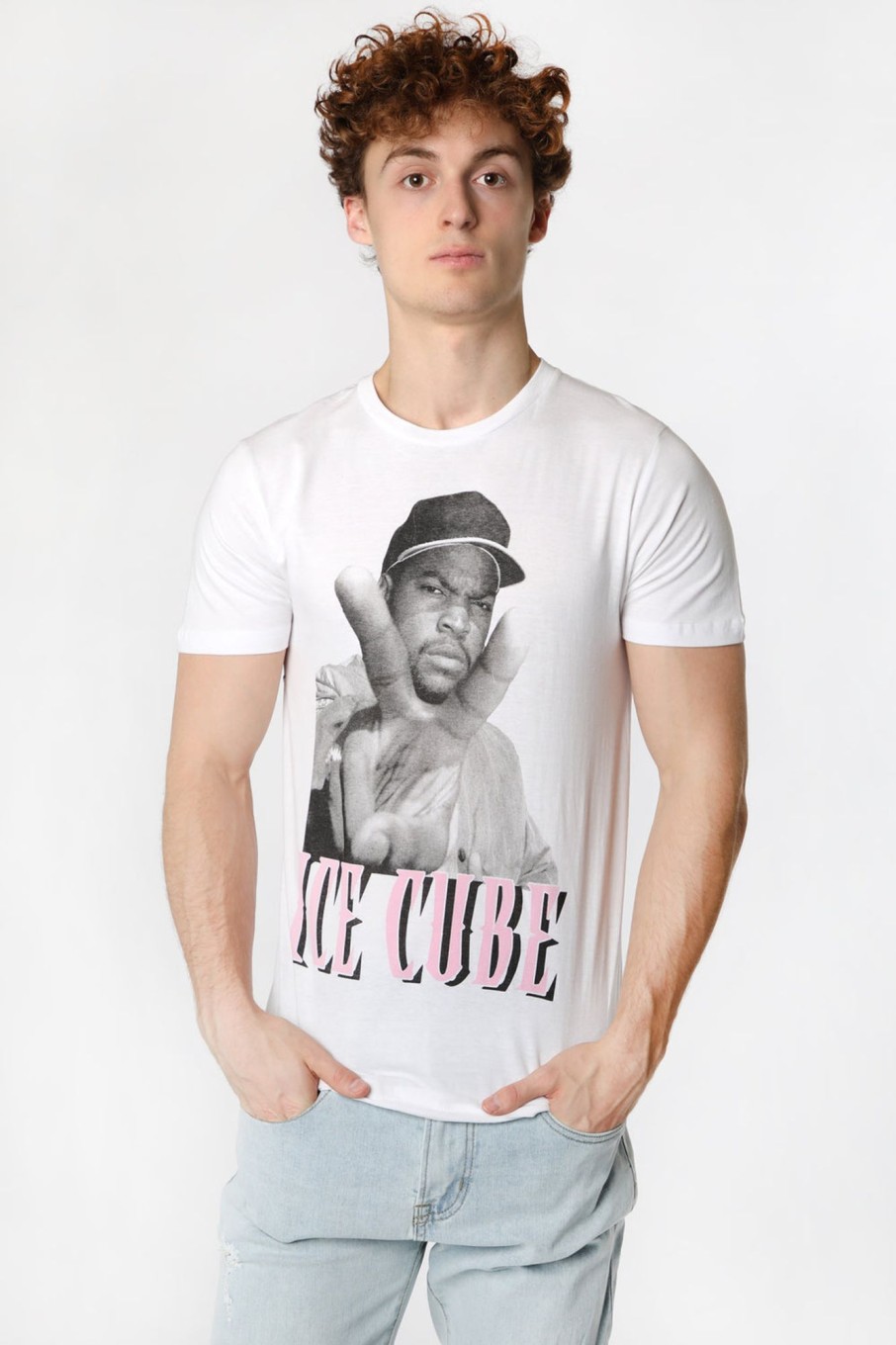 Mens West49 | Mens Ice Cube Photo Opp T-Shirt White