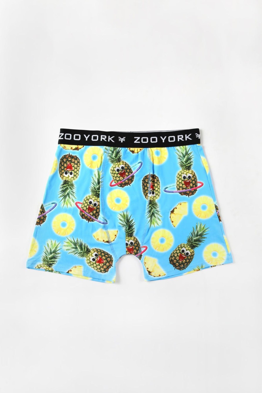 Mens Zoo York | Zoo York Mens Pineapple Boxer Brief Blue