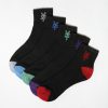 Mens Zoo York | Zoo York Mens 5-Pack Athletic Ankle Socks Multi