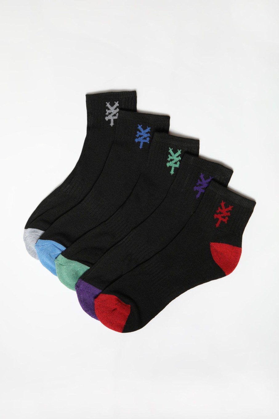 Mens Zoo York | Zoo York Mens 5-Pack Athletic Ankle Socks Multi