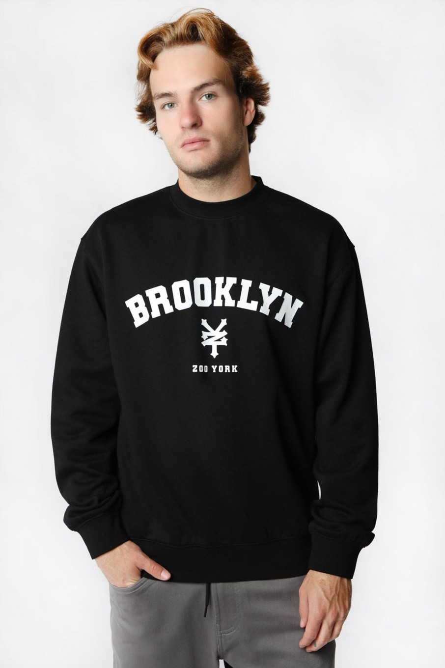 Mens Zoo York | Zoo York Mens Brooklyn Sweatshirt Black