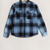 Youth Amnesia | Amnesia Youth Flannel Plaid Button-Up Blue