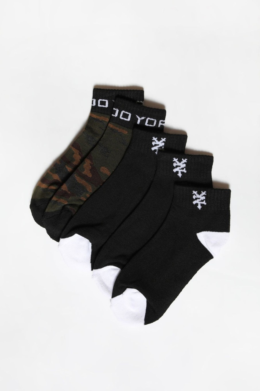 Mens Zoo York | Zoo York Mens 5-Pack Camo Athletic Ankle Socks Camouflage