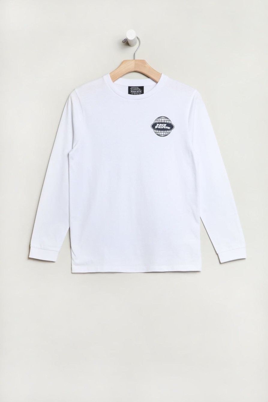 Youth No Fear | No Fear Youth Graphic Long Sleeve Top White