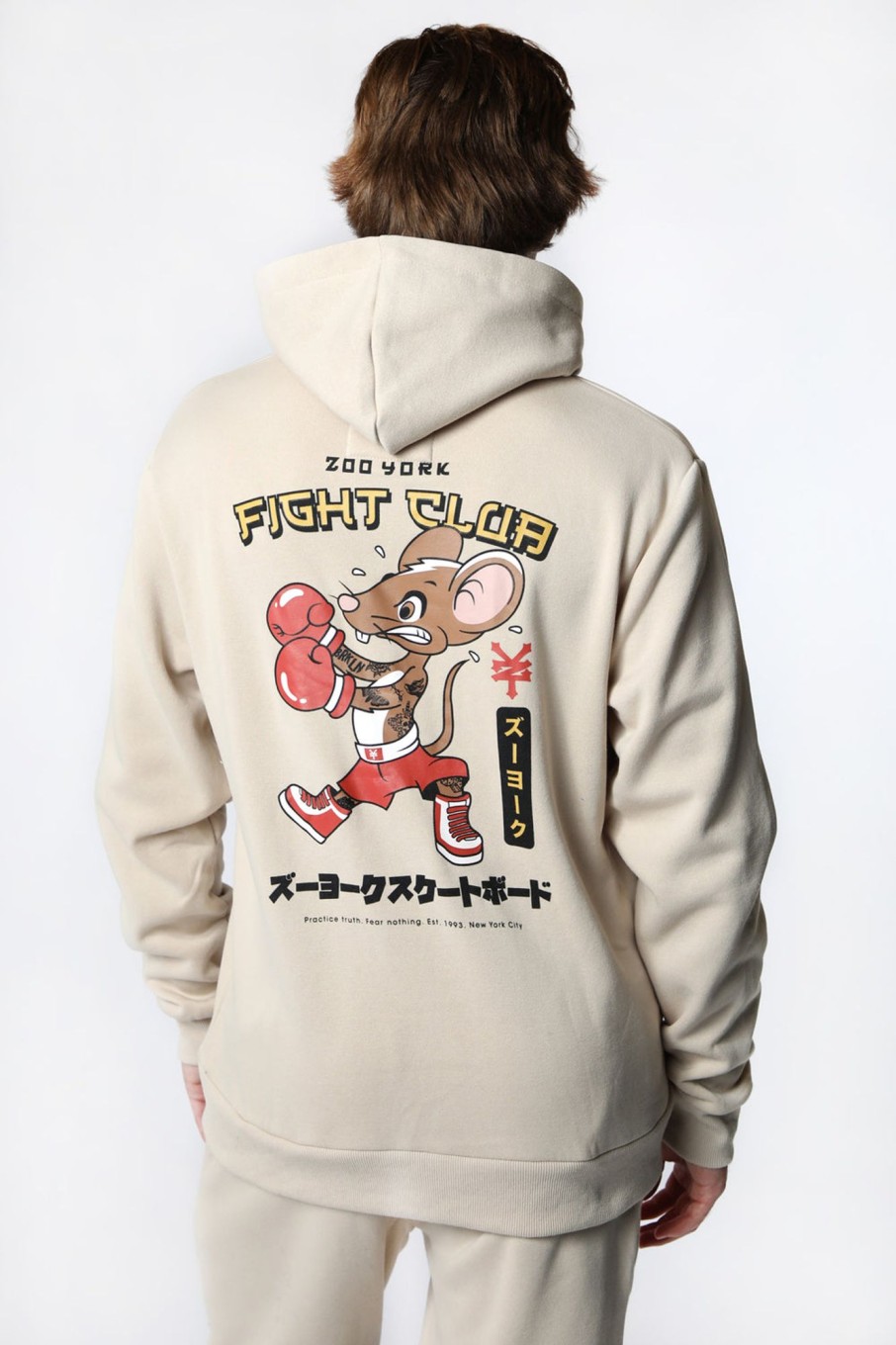 Unisex Zoo York | Zoo York Unisex Fight Club Hoodie Natural