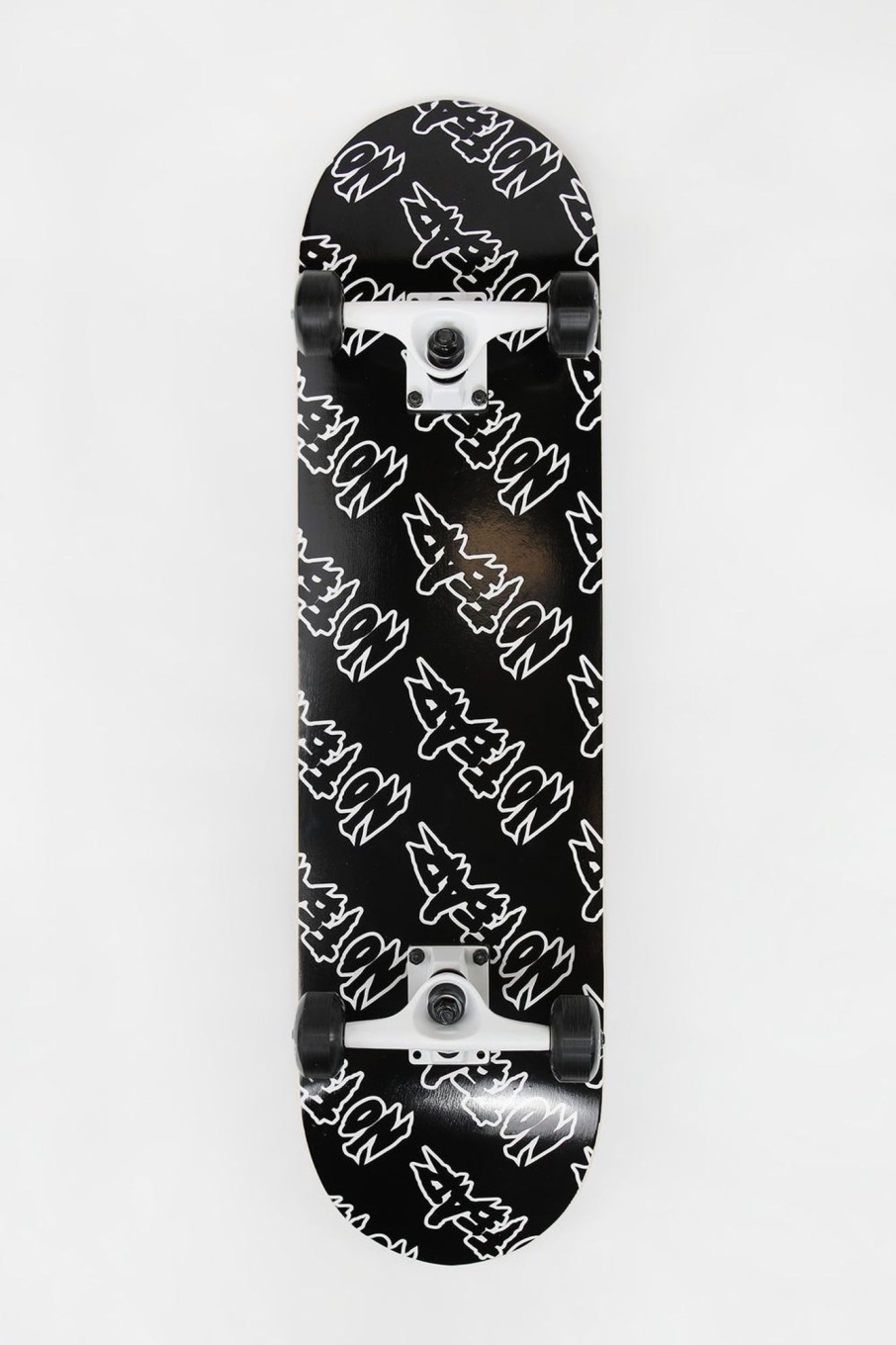 Skate No Fear | No Fear Allover Logo Print Skateboard 8" Black