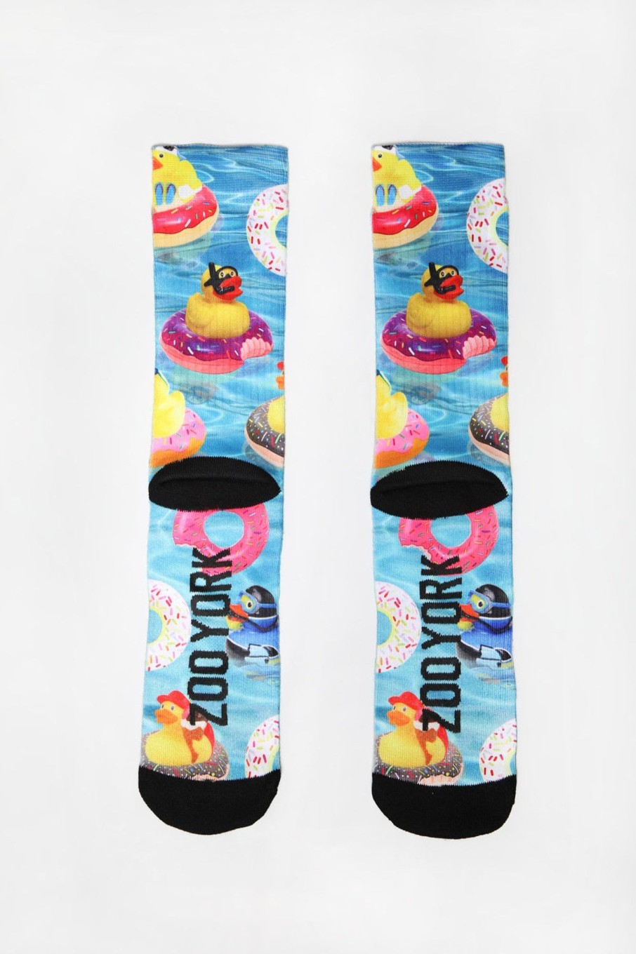 Mens Zoo York | Zoo York Mens Rubber Duckies Crew Socks Blue