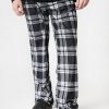 Mens Zoo York | Zoo York Mens Plaid Pajama Bottoms Black