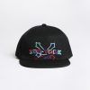 Youth Zoo York | Zoo York Youth Embroidered Logo Flat Brim Hat Black