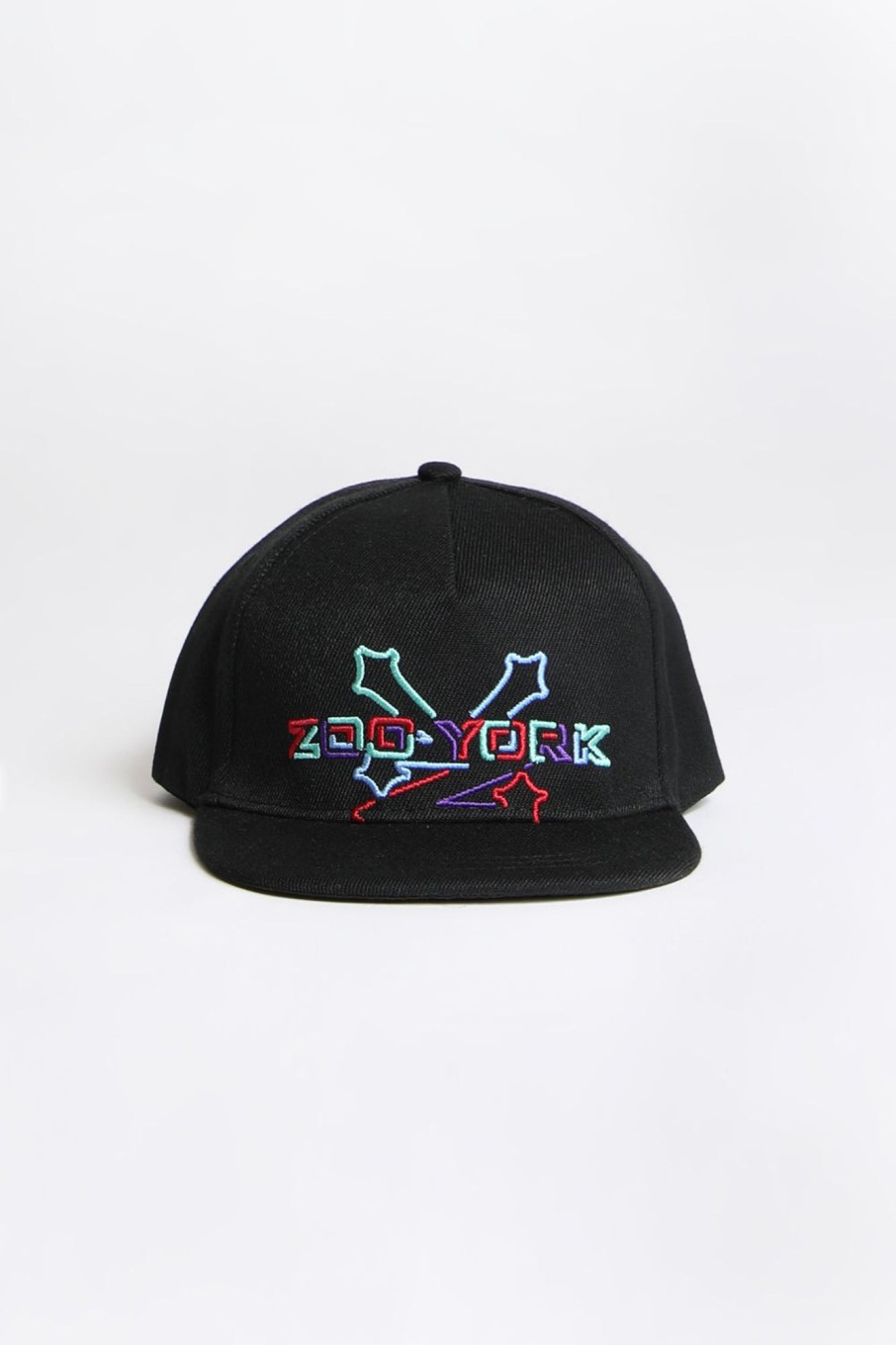 Youth Zoo York | Zoo York Youth Embroidered Logo Flat Brim Hat Black