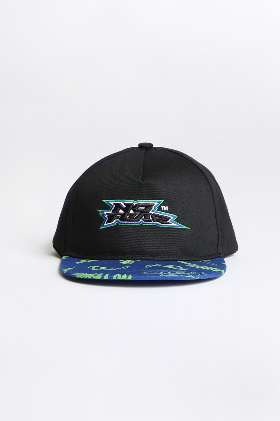 Youth No Fear | No Fear Youth Logo Print Flat Brim Hat Black