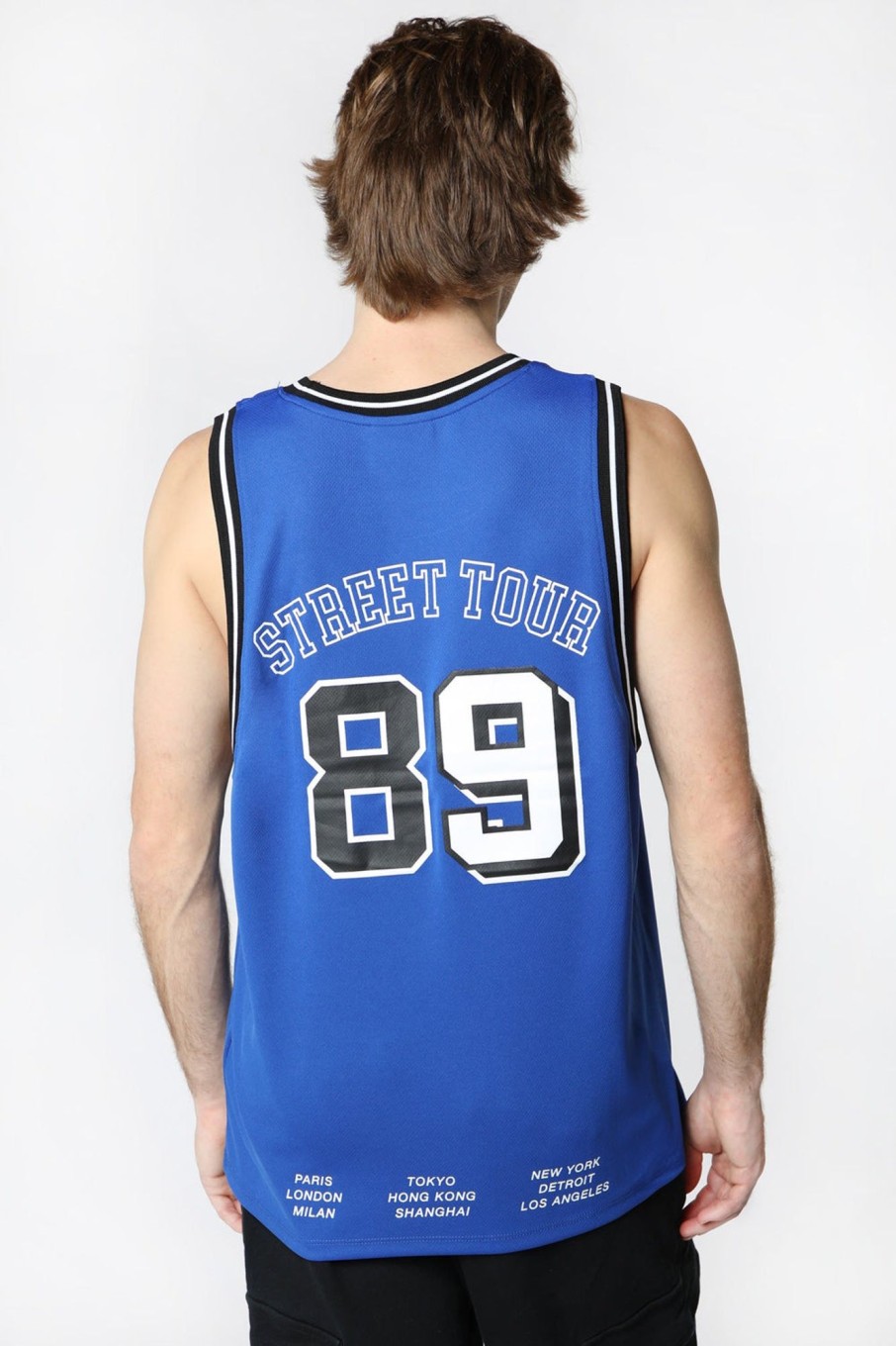 Mens No Fear | No Fear Mens Basketball Jersey Tank Top Royal Blue