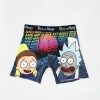 Mens West49 | Mens Rick And Morty Boxer Brief Black