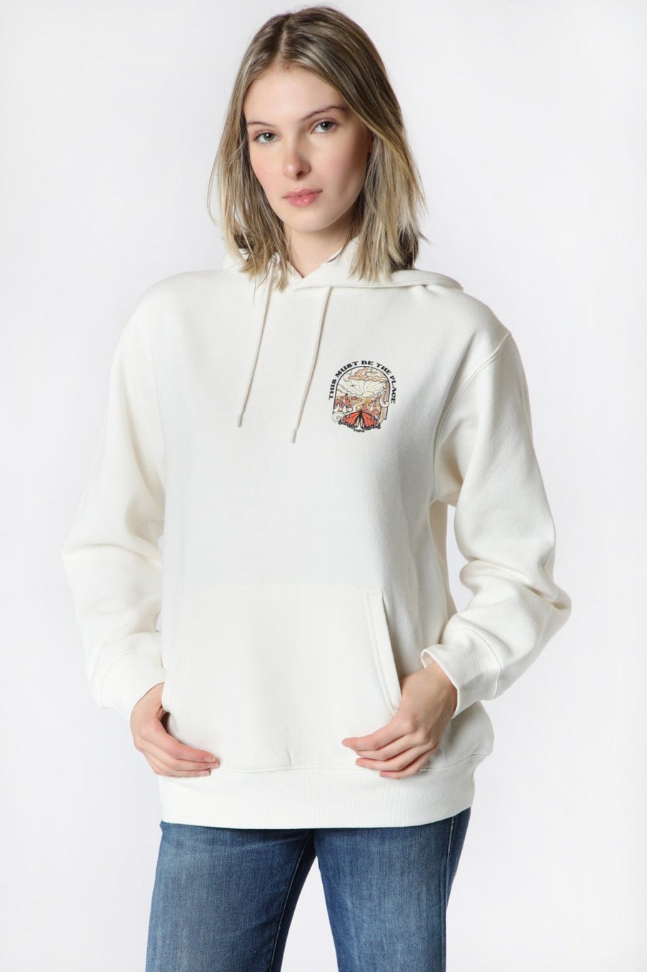 Womens Enygma | Womens Enygma This Must Be The Place Graphic Hoodie Ivory