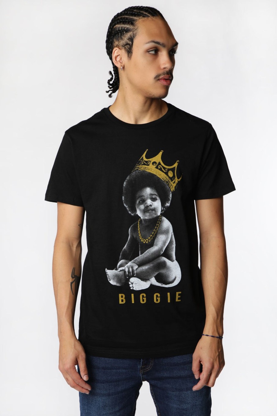 Mens West49 | Mens Biggie Crown Baby T-Shirt Black