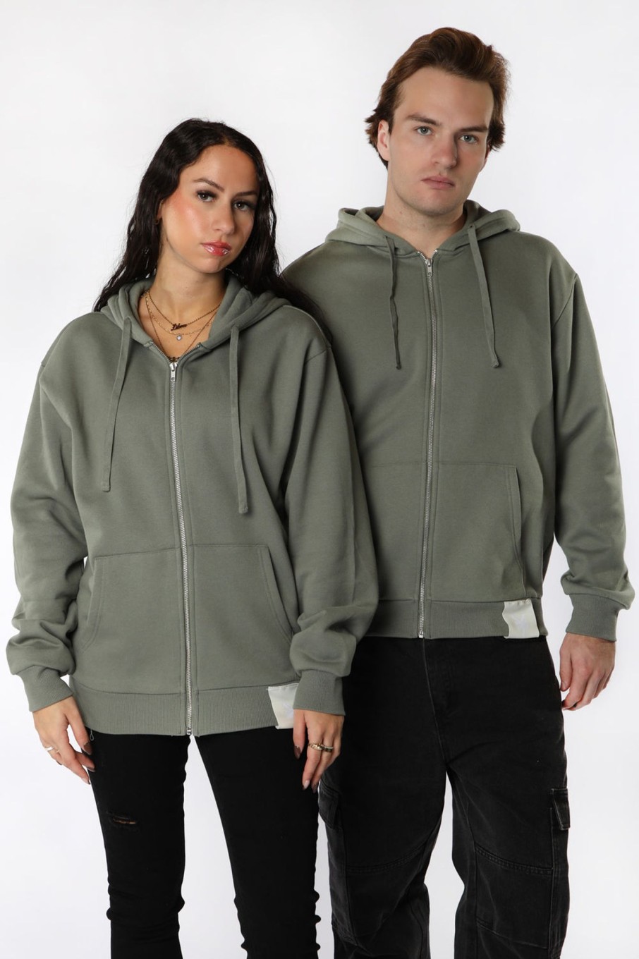 Unisex Zoo York | Zoo York Unisex Woven Patch Zip-Up Hoodie