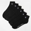 Mens Zoo York | Zoo York Mens 6-Pack Saver Ankle Socks Black