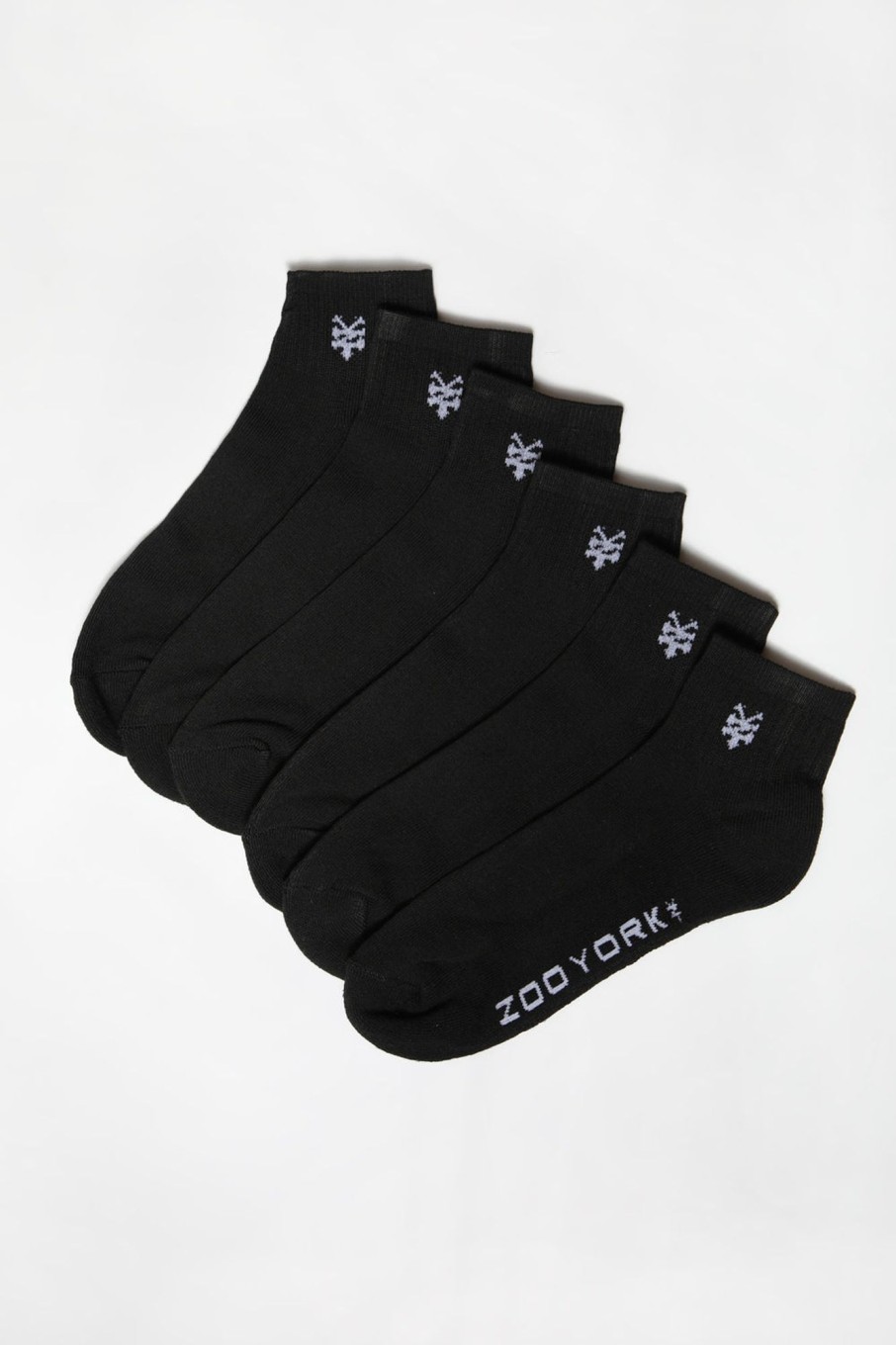 Mens Zoo York | Zoo York Mens 6-Pack Saver Ankle Socks Black