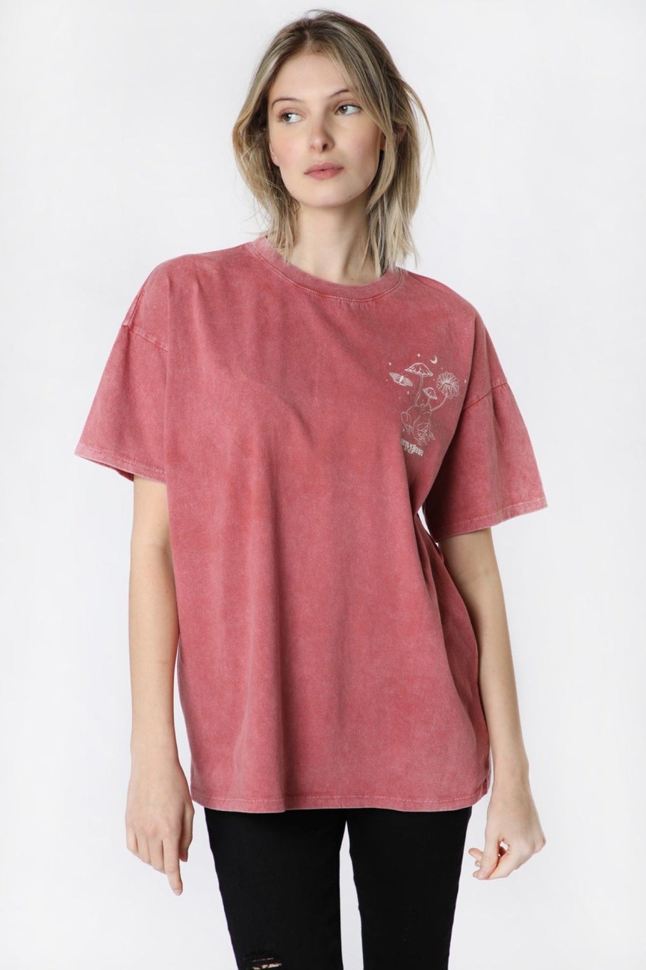 Womens Enygma | Womens Enygma Oversized Go Outside T-Shirt Rose