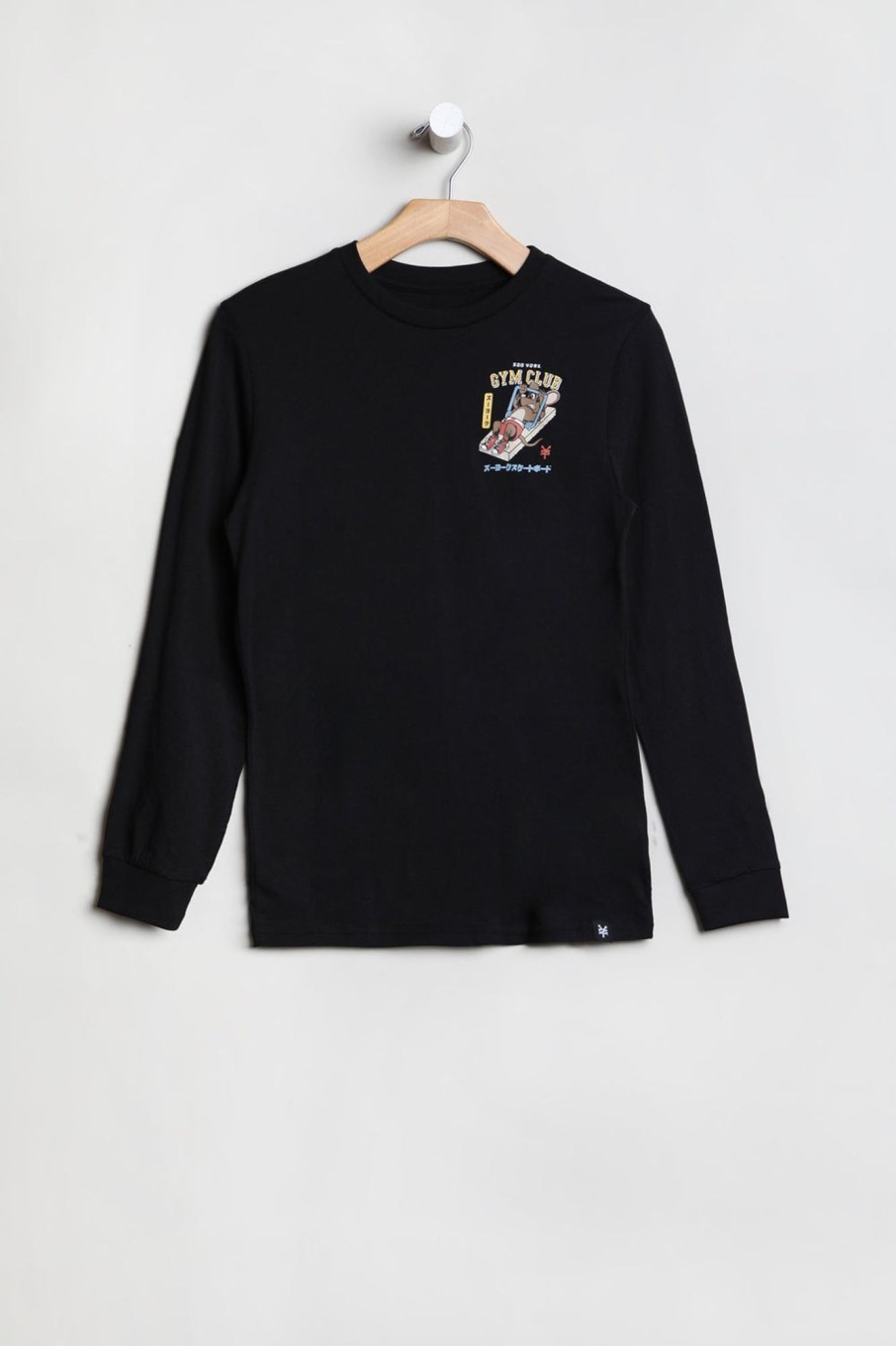 Youth Zoo York | Zoo York Youth Gym Club Long Sleeve Top Black