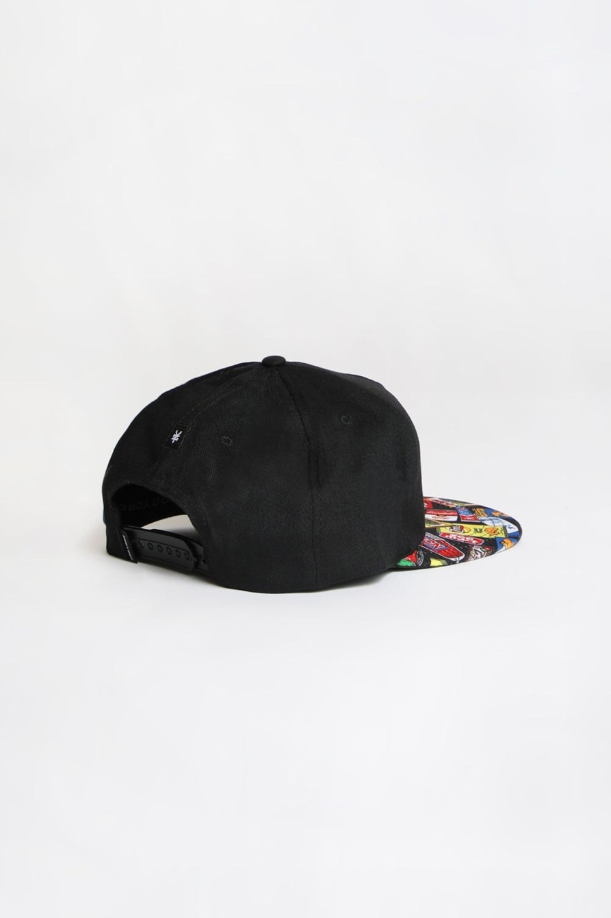 Youth Zoo York | Zoo York Youth Zoomart Flat Brim Hat Black