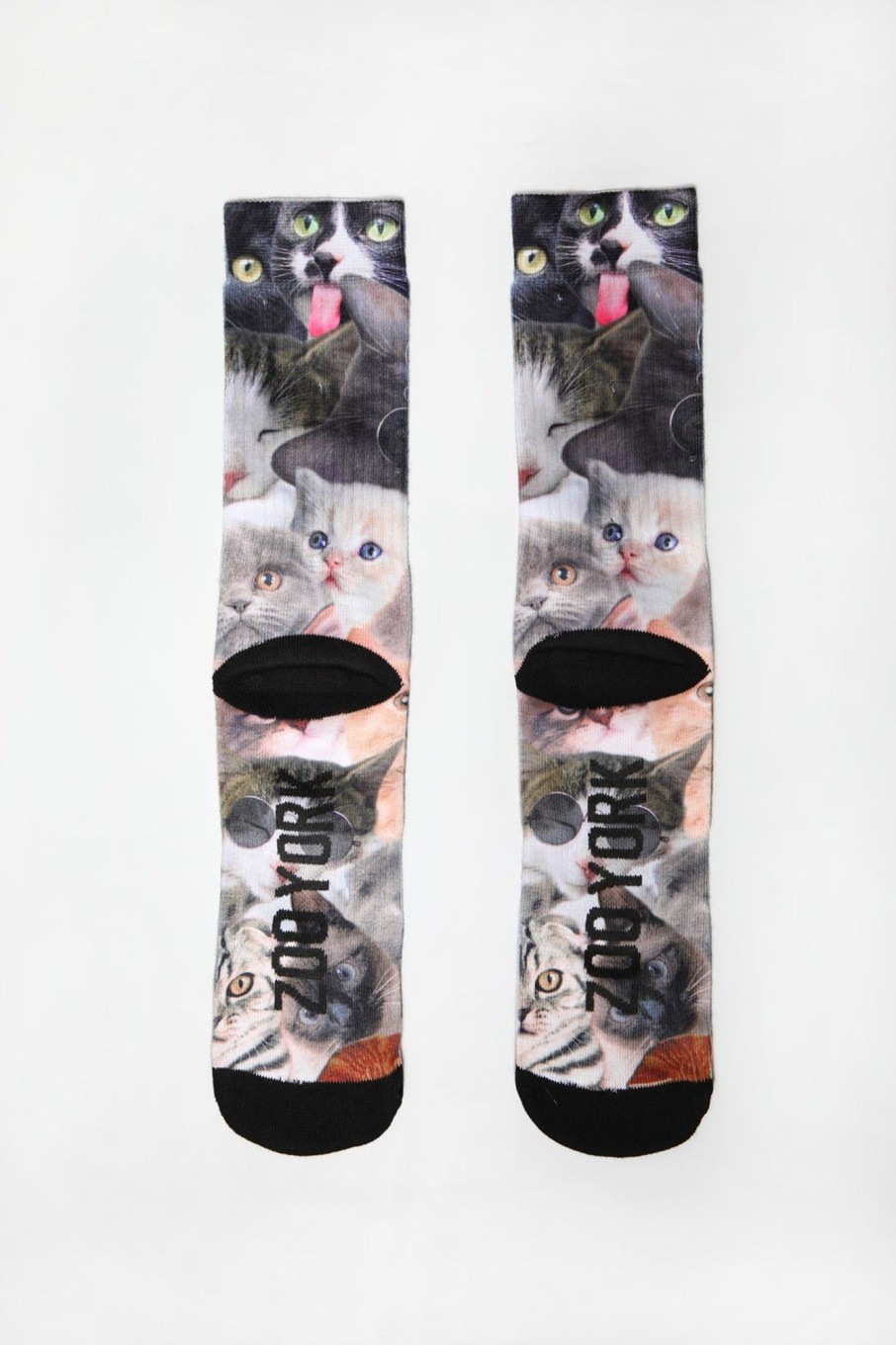 Mens Zoo York | Zoo York Mens Kitten Crew Socks Brown