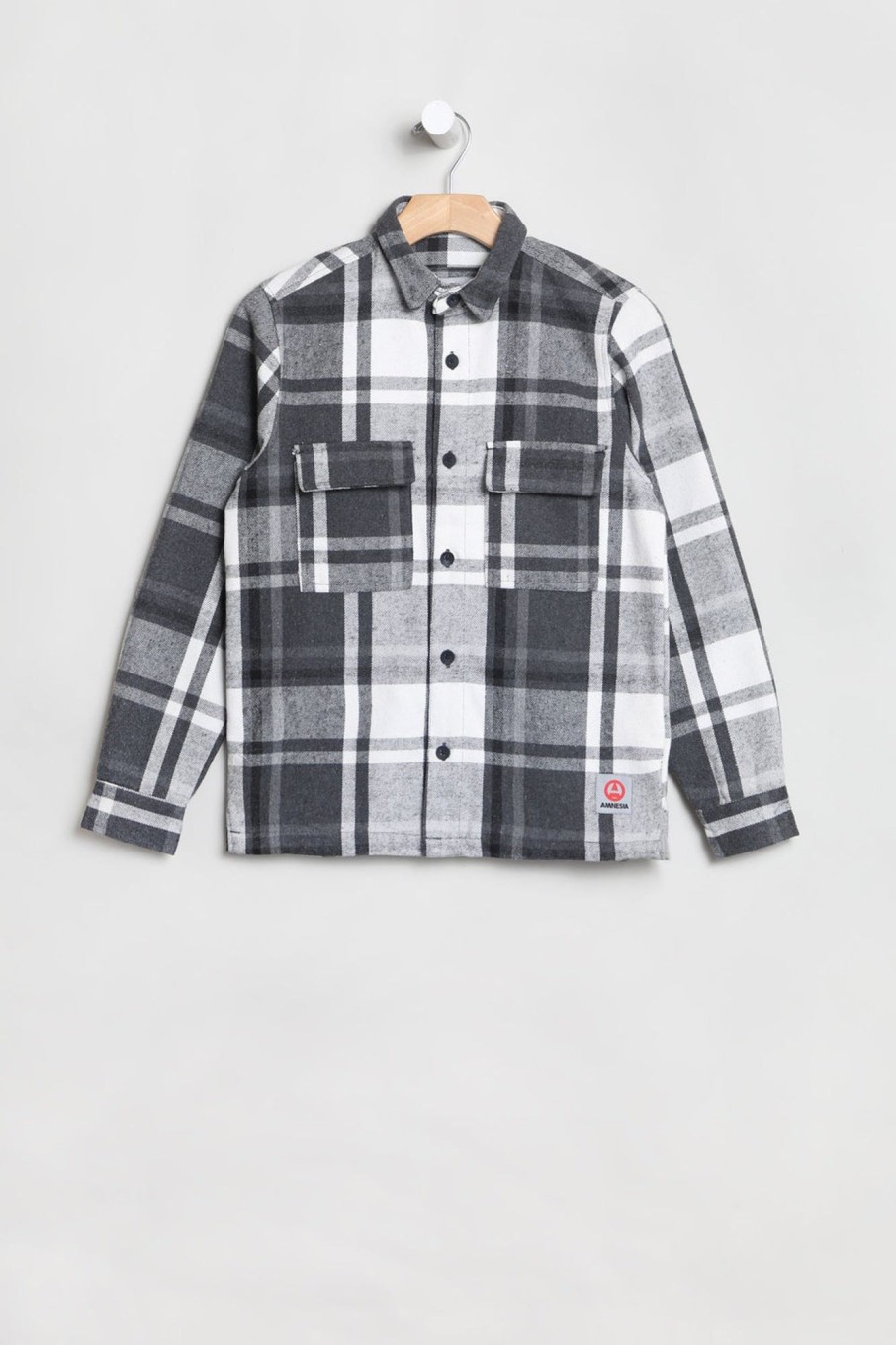 Youth Amnesia | Amnesia Youth Plaid Button-Up Charcoal