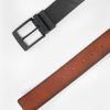 Mens Zoo York | Zoo York Mens Reversible Faux Leather Belt Black