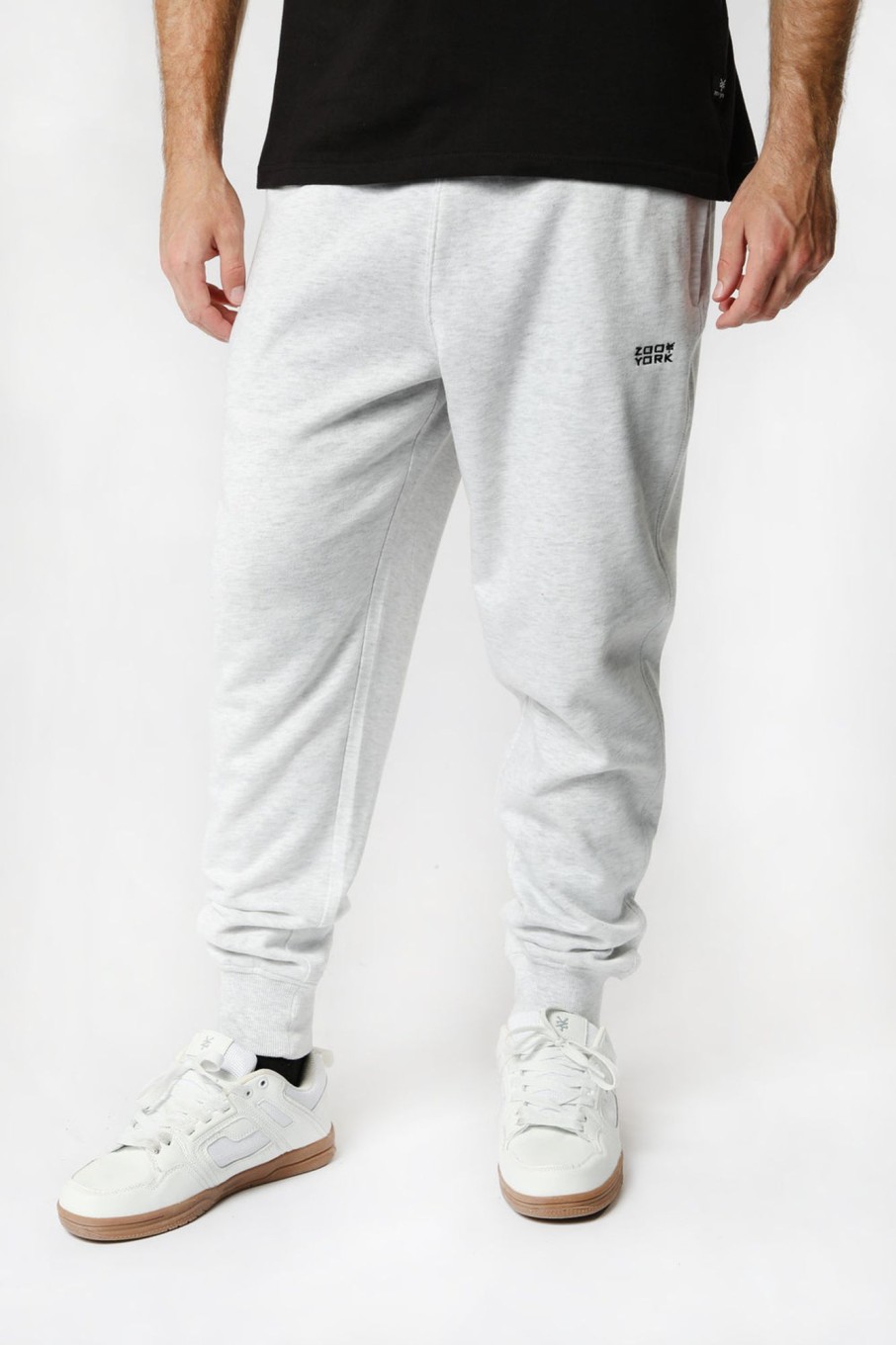 Mens Zoo York | Zoo York Mens Embroidered Logo Fleece Jogger Oatmeal